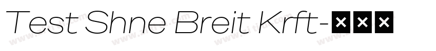 Test Shne Breit Krft字体转换